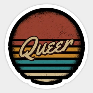 Queer Retro Style Sticker